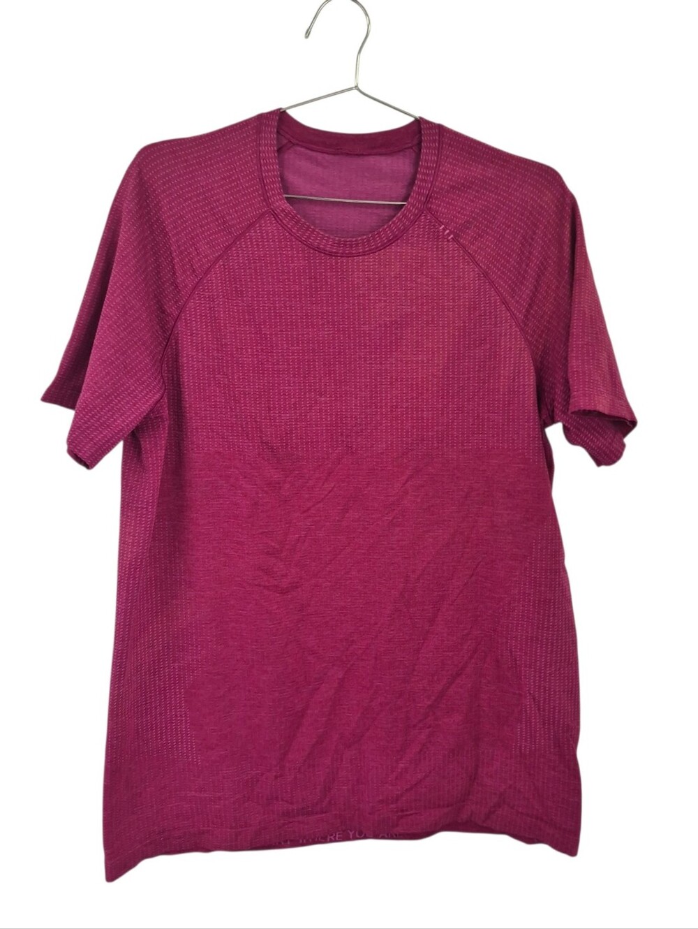 Lululemon Men's Vent Tech Size Large Short Sleeve Tee Shirt Dark Pink Swiftly